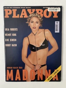 MADONNA GERMAN PLAYBOY NORMAN MAILER HUMAN NATURE S&M 1994 BLUE PROMO MAGAZINE - Picture 1 of 7