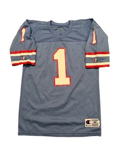 Warren Moon Houston Oilers Champion NFL Jersey Size 44 Vintage 90s Vtg - Picture 1 of 6