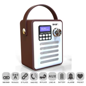 DAB/DAB+ Digital Radio Clock Alarm LCD Display USB Bluetooth MP3 Music Player - Picture 1 of 8