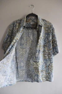 Pierre Cardin Men's Short Sleeve Hawaiian Shirt, Size M - 100% Cotton, - Picture 1 of 20