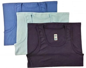 3er Pack Herren Weste blau, klassisch 100 % Baumwolle Verriegelungswesten, S M L XL XXL - Bild 1 von 1