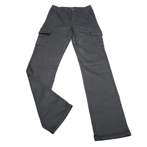 Well Worn Ladies Everyday High Rise Cargo Pants with Pockets Size 4/27 Black - Picture 1 of 11