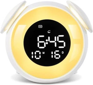 Alarm clock wake-up light with sunrise/sunset simulation, dual alarm clocks UK - Picture 1 of 8