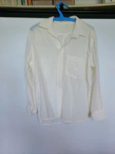 Seidenhemd Gr S,  Crepe de Chine, 100%Seide, Unt Achselbr 2x52cm, naturweiss - Bild 1 von 2