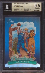 2023 PANINI ONE & ONE LUKA DONCIC MAVERICKS DOWNTOWN SSP BGS 9.5! - Picture 1 of 2