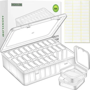 Bead Organizer Box, 30pcs Small Clear Plastic Storage Containers, Craft Stora... - Picture 1 of 9
