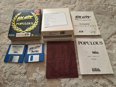 Sim City/Populous Commodore Amiga Game 1989 Infogranes - Image 1 of 2