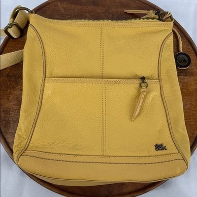 Bolso Bandolera The Sak Wm Cuero Amarillo Cartera Viaje Foto 1 de 4