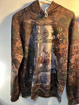 real tree camo hoodie men lg S059 No Tags - Image 1 of 4