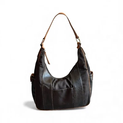 Elegante bolso de hombro para mujer Franco Sarto Y2K negro y marrón Foto 1 de 4