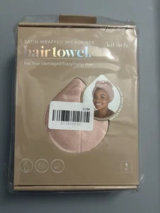Turbante toalla de microfibra envuelta en satén Kitsch. Para cabello dañado, encrespado y rizado - Imagen 1 de 2
