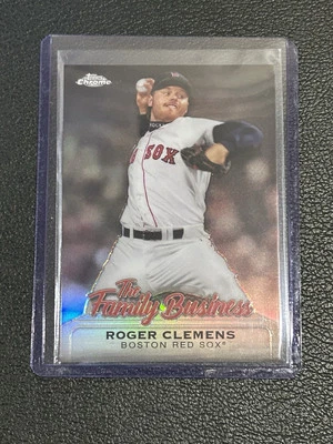 Roger Clemens Family Business 2019 Topps Chrome FBC-6 Boston Red Sox TC1 - Image 1 of 2