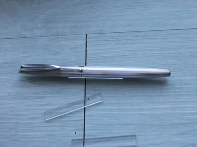 Stylo Plume Waterman CF Plaqué argent Milleraies silver plated FP - Photo 1/4