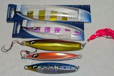 Набор из 5 приспособлений Shimano неиспользованные тонущие металлические приманки для морской пресной воды - Изображение 1 из 4