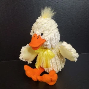 Walmart Yellow Chenille Duck Plush 9" Stuffed Animal Easter Spring Soft Toy - Picture 1 of 9