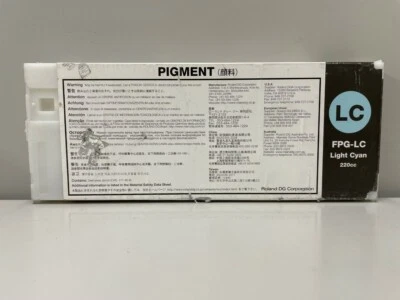 New Genuine Roland FPG-LC 220cc Light Cyan Pigment Ink Cartridge OB - Image 1 of 2
