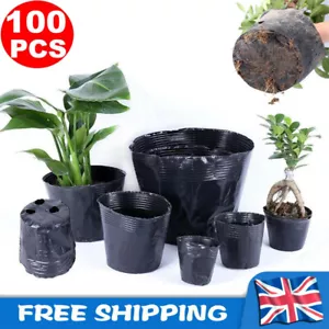 100Pcs Plant Nursery Pots Plastic Seedlings Planter Seed Nutrition Containers UK - Picture 1 of 16