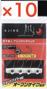 Daiwa Japan Gekkabijin Ajing Jighead Saltwater Jig Head Set of 10 - Picture 1 of 7