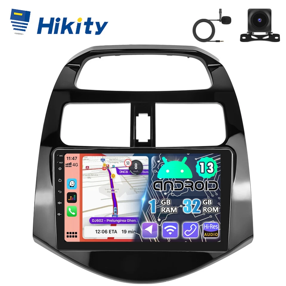 9Zoll CarPlay Android13.0 Radio GPS Navi WiFi RDS FM +Kamera Für Chevrolet Spark - Bild 1 von 4