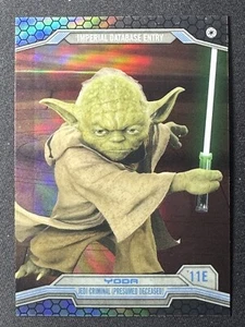 RÉFRACTEUR YODA 2014 Topps STAR WARS Chrome Perspectives #11E Jedi Rare SP - Photo 1 sur 2