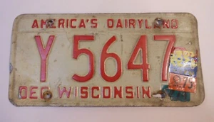 Placa de licencia de Wisconsin diciembre de 1973 - Imagen 1 de 1
