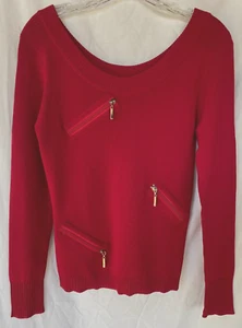 De colección años 80..FITELLE..ROJO..SUÉTER..CUELLO ESCOCÉS.. CREMALLERAS..NUEVO CON ETIQUETAS.. MUJER M - Imagen 1 de 3