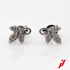 Pendientes Florales Tiffany & Co. 750/18K Oro Blanco Diamantes 0,20 Ct - Imagen 1 de 4