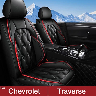 Car PU Leather Protector For CHEVROLET  Traverse 2018-2024 Front Row Seat Covers - Image 1 of 4