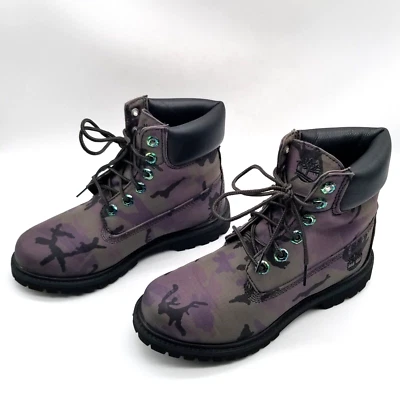 Timberland A25E3 женщин фиолетовый 6» переливающийся первоклассный ткани камуфляж ботинки 6 - Изображение 1 из 4