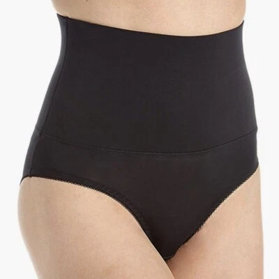 Heavenly Secrets Mid Waist Black Control Shaping Brief Panty Womens Sz L 2X 3X - Image 1 of 4