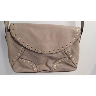 Lauren Ralph Lauren Tan Leather Morley Crossbody Bag With Metal Grommet Detail - Image 1 of 4