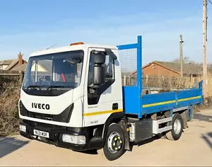 2021 IVECO EUROCARGO 75-160 DROPSIDE TIPPER EURO-6 TARMAC CHUTES 18,000 MILES !! - Picture 1 of 15