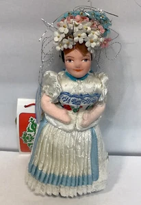 Vtg Hungarian Folk Art Handcrafted Doll Traditional costume Floral Fancy Hat - Picture 1 of 9