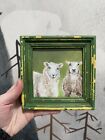 Original Framed Farmhouse Oil On Canvas Sheep