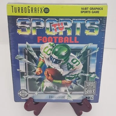 TV Sports Football TurboGrafx-16, 1991 Factory New Sealed Shelf Wear Damaged Box - Image 1 of 4