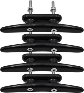 Black Nylon Boat Cleats Dock Kayak Rope Tie Cleat 4 4 INCH-4PCS - Picture 1 of 7