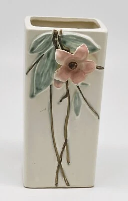 MC COY POTTERY ART DECO ERA BLOSSOMTIME VASE C.1940'S-50'S - Image 1 of 4