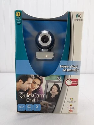 Logitech QuickCam Chat Headset Included Webcam New in Sealed Box 2006 - Image 1 of 4