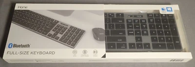 iHome Full-sized Bluetooth Keyboard Mac PC Compatible Wireless IMACK134B-WM - Image 1 of 4