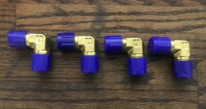 Lot of Four (4) Parker 1/4" Male NPT Solid Brass Elbow Fittings - Picture 1 of 4
