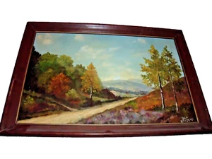 PINTURA AL ÓLEO RARA Ben Kersens Paisaje de Montaña 19" X 13" Otoño Nuevo Hampshire - Imagen 1 de 6