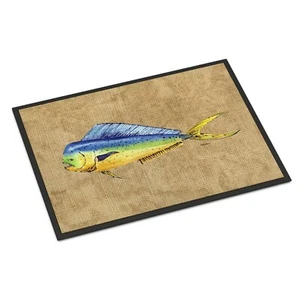 Caroline's Treasures 8810JMAT Dolphin Mahi Mahi Doormat 24x36 Front Door Mat ... - Picture 1 of 4
