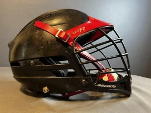 Cascade CPV-R Lacrosse Helmet With Chin Strap Adult Medium/Large Black W/Red - Picture 1 of 10