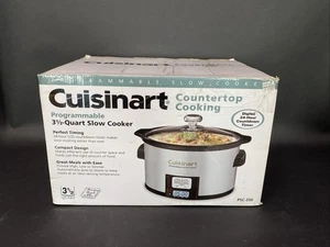 Cuisinart 3.5 Quart Programmable Slow Cooker Brushed Stainless Steel PSC-350 WI2 - Picture 1 of 12