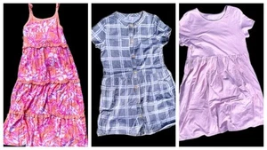 Lot Of 3 Girl's Dresses Size XL 14-16 Plus Wonder Nation Cat & Jack XLarge - Picture 1 of 11
