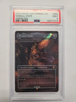 PSA 9 Morgul-knife (Shadowspear) SURGE FOIL #383 | LTC LOTR Commander | MTG - Image 1 of 2