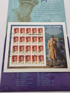 USPS Souvenir Booklet Sheet 32 cent stamp First Day Cancellation 1997 Bogart - Picture 1 of 3