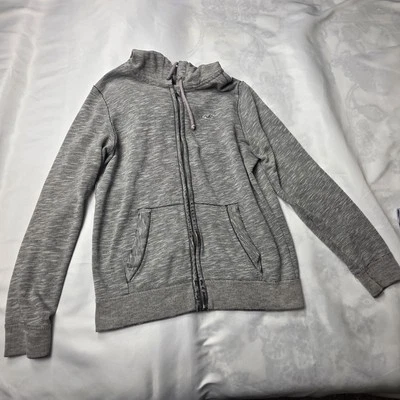 Hollister Hoodie Mens Small Full Zip Sweatshirt Jacket Pockets Embroidered - Image 1 of 4