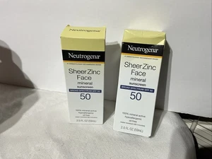 Neutrogena Sheer Zink Sonnenschutz Gesichtslotion LSF 50 2 Unzen Ablaufdatum 12/24 NEU Menge 2 - Bild 1 von 5