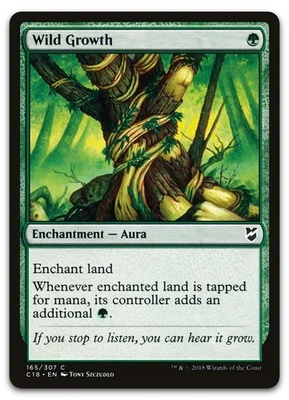 Wild Growth #165 (NM) Commander 2018 C18 Magic MTG - Image 1 of 2